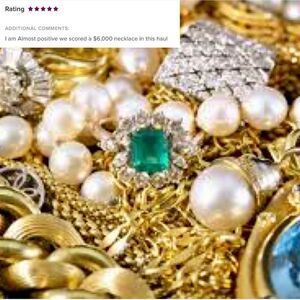 4 LB CURATED Jewelry Bundle lot\ gold silver pearls rhinestones gemstones